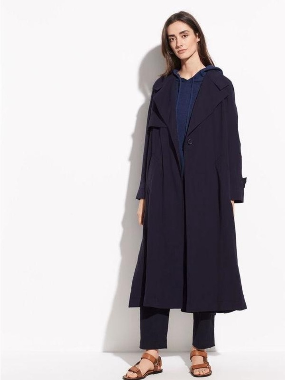 Vince Drapey Trench in Ink Bay